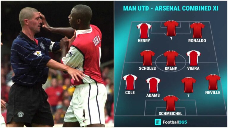 Man Utd edge all-time Premier League combined XI with Arsenal; no Bergkamp, Ferdinand, Cantona
