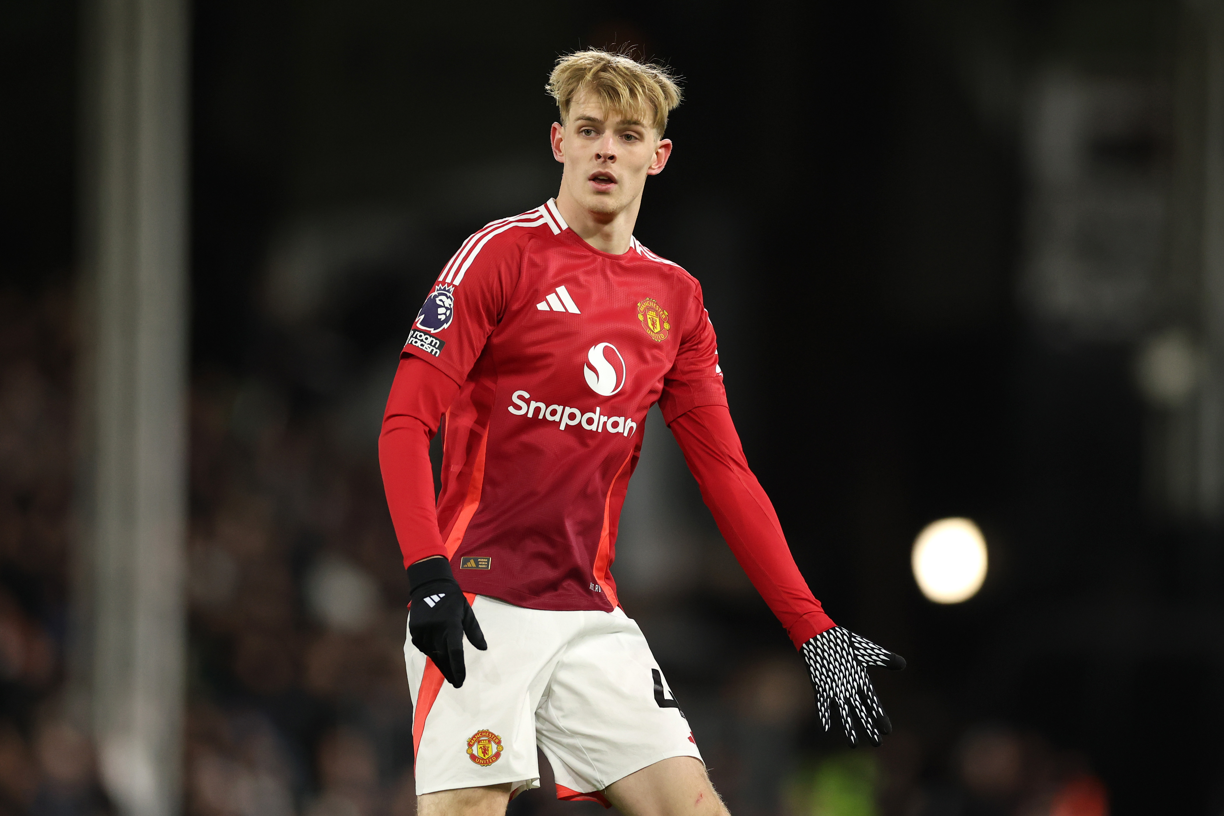 Toby Collyer on the pitch for Man Utd