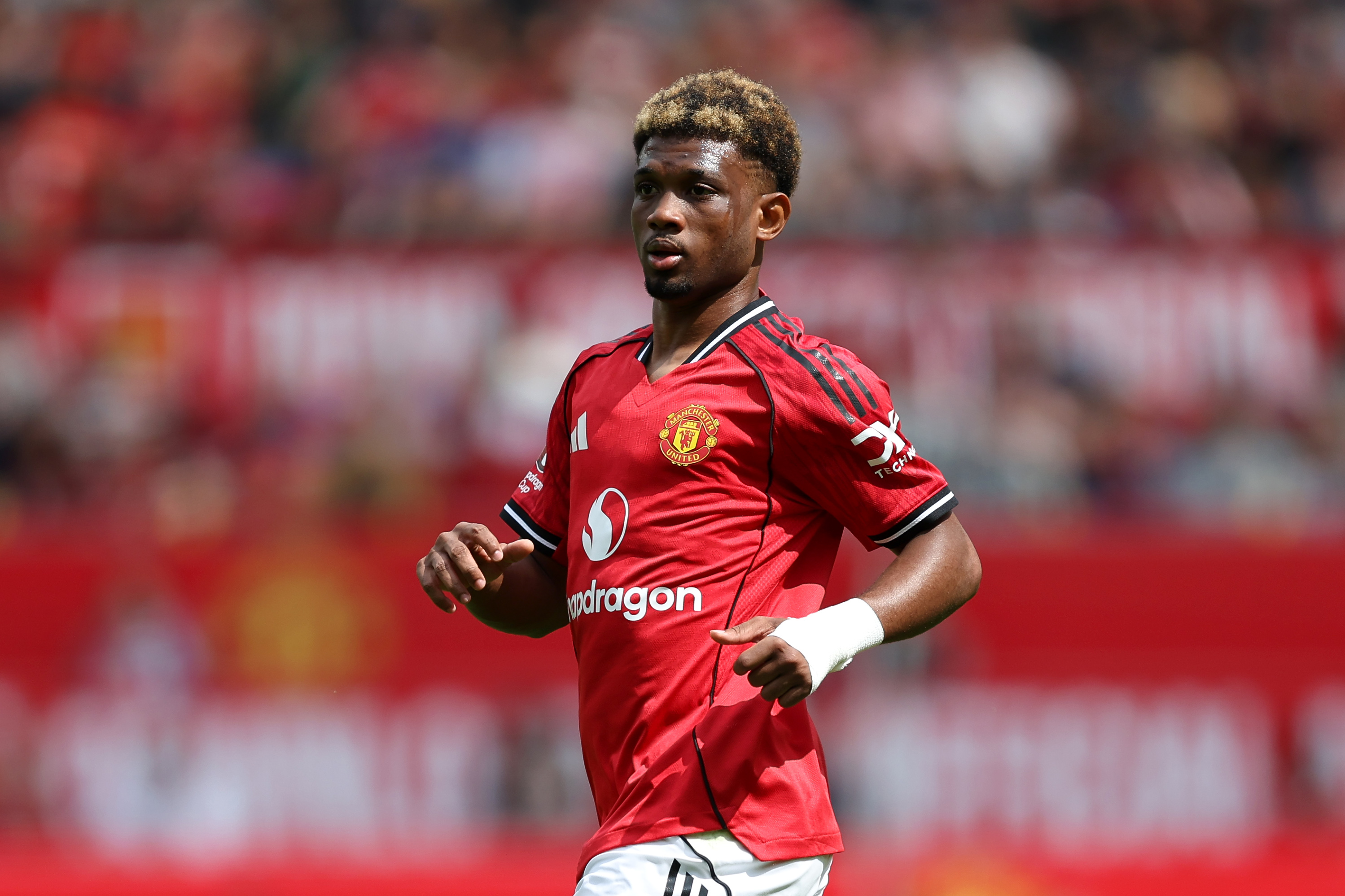 Amad Diallo in action for Man United