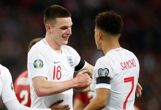 Rice and Sancho for England