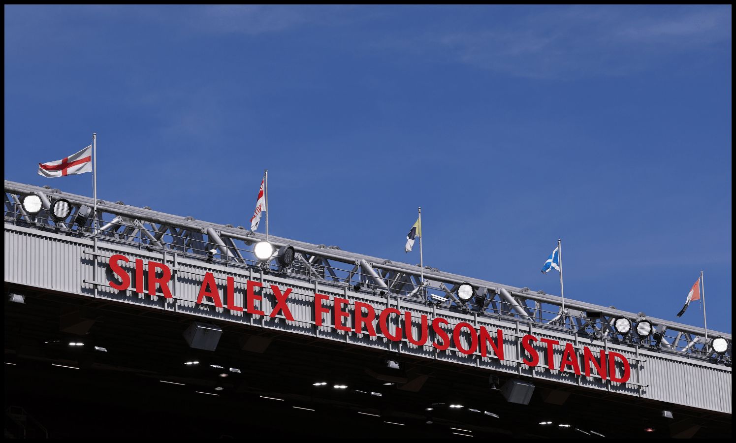 A general view of the top of the Sir Alex Ferguson stand at Old Trafford.