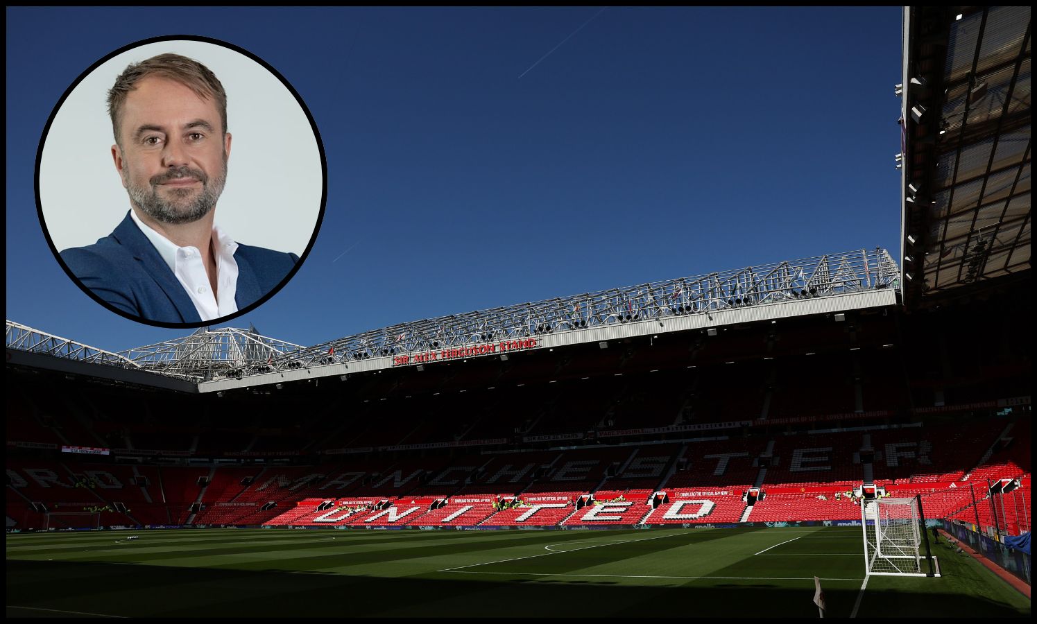 A general view of an empty Old Trafford.