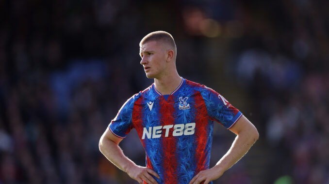 LONDON, ENGLAND - OCTOBER 27: Adam Wharton of Crystal palace in action during the Premier League match between Crystal Palace FC and Tottenham Hotspur FC at Selhurst Park on October 27, 2024 in London, England. (Photo by Warren Little/Getty Images)