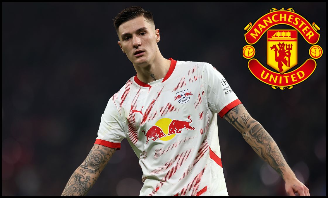 Benjamin Sesko in action for RB Leipzig