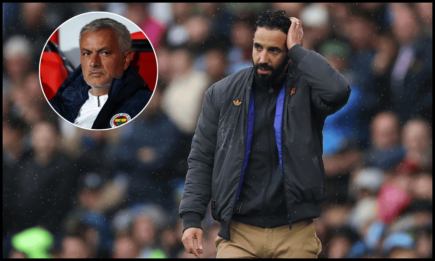 Ruben Amorim looks distressed from the touchline at the Etihad.