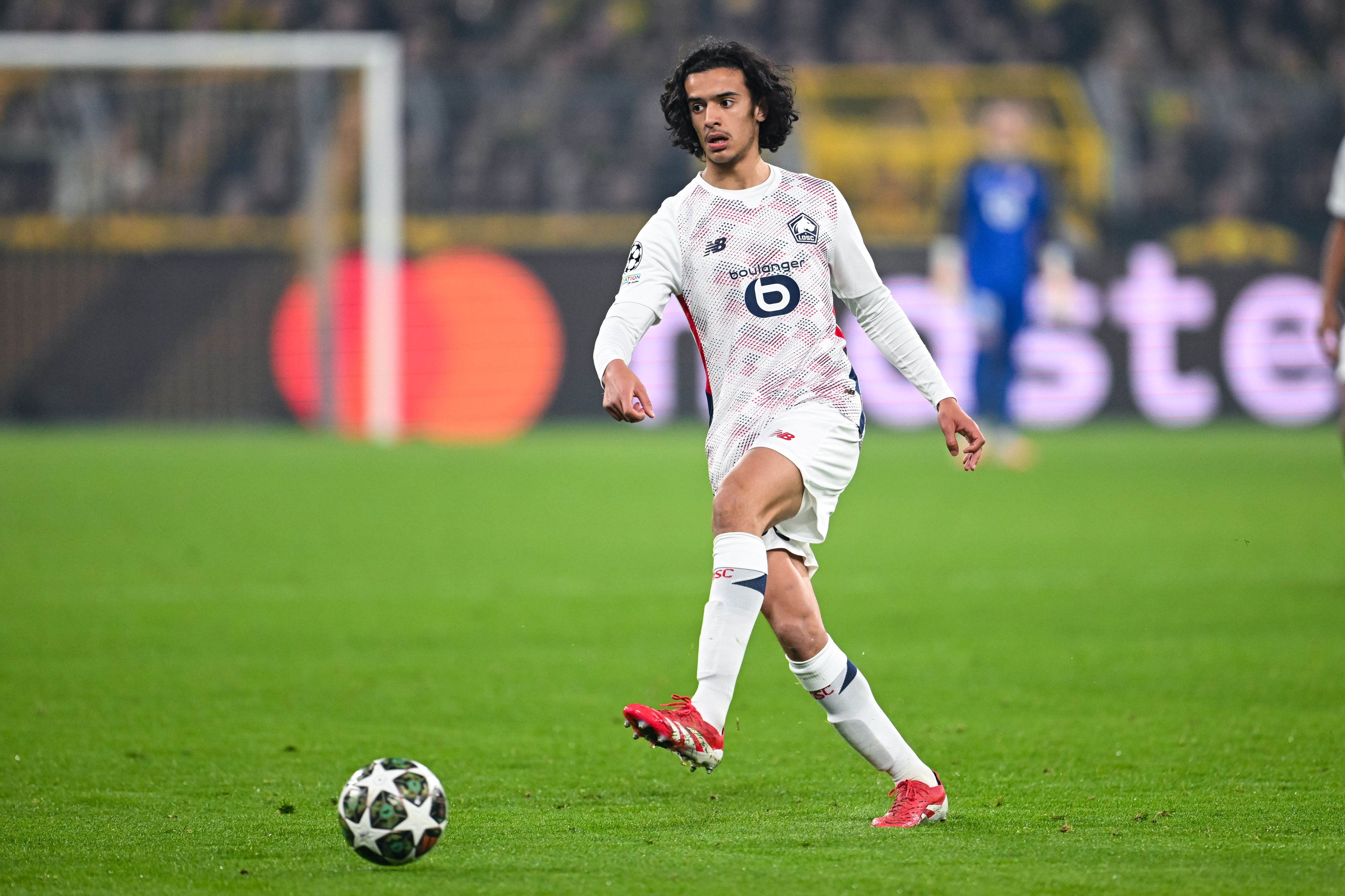 Ayyoub Bouaddi of Lille in action during the UEFA Champions League