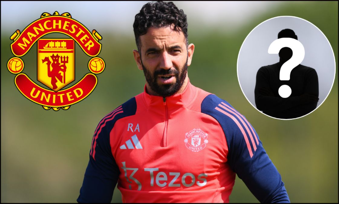 Ruben Amorim in Man United training