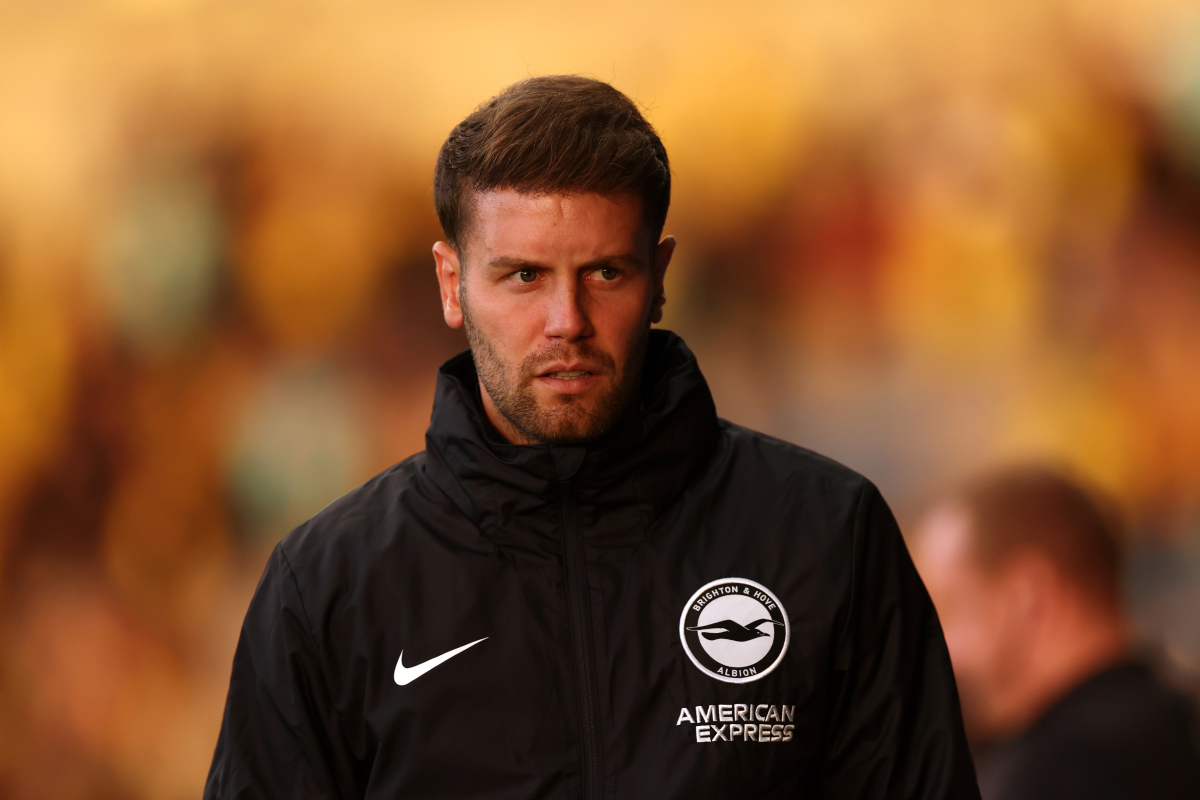 Fabian Hurzeler watches on from the touchline.