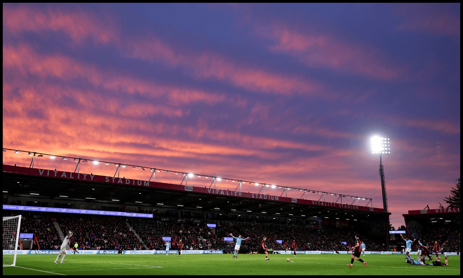 A general view of Bournemouth players in action.