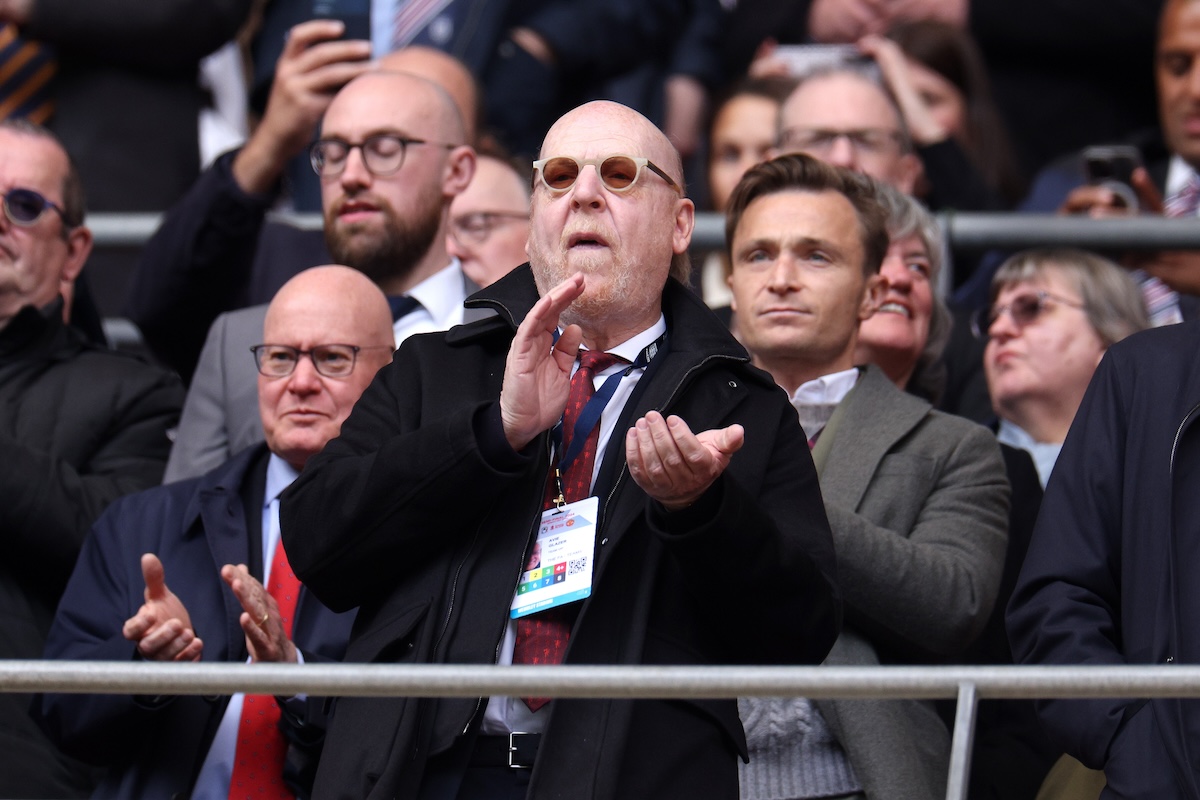 Avram Glazer applauding in the stands