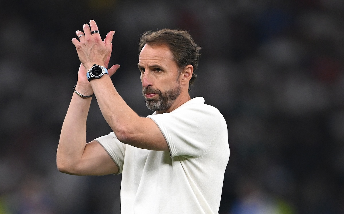 Gareth Southgate saluting England fans